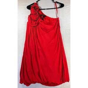 BCBGMAXAZRIA Red Flower Bloom Dress From BCBGMAXAZRIA original $149